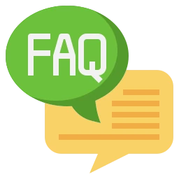 icon displaying a faq speach bubble